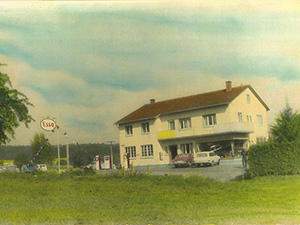 Das Autohaus Wetterauer in 74743 Seckach-Großeicholzheim im Jahre 1964