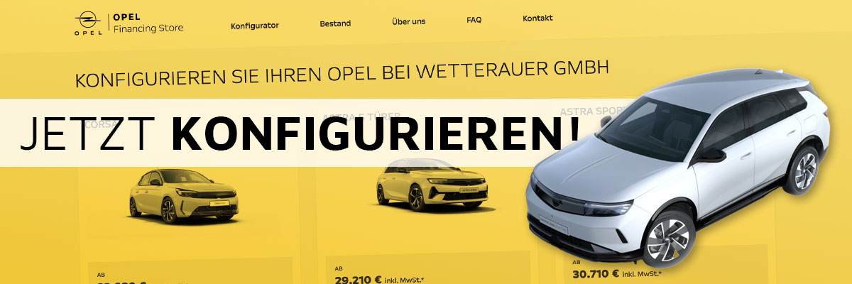 Fotomontage mit verschiedenen OPEL-Fahrzeugen und dem Text 